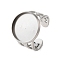 304 Stainless Steel Cuff Ring Components, Pad Ring Settings, Round, Stainless Steel Color, Tray: 18mm, Inner Diameter: 19mm