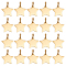 40Pcs 304 Stainless Steel Charms, Star, Golden, 10x10.6x1.1mm, Hole: 4mm