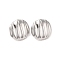Non-Tarnish Flat Round 304 Stainless Steel Stud Earrings for Women, Stainless Steel Color, 19mm