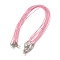 Waxed Cord Necklace Making, with Zinc Alloy Lobster Clasps, Platinum, Hot Pink, 17.8 inch~18 inch(45.5~46cm), 2mm