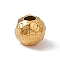 304 Stainless Steel Beads, Textured, Round, Golden, 4x3.5mm, Hole: 1.4mm