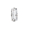 Preciosa® MAXIMA Crystal Sew-On Cups, Multi-Strand Links, Czech Crystal, 719 39 090 Baguette, Silver, 00030 Crystal, 7x3mm