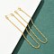 Long Chain Tassel Dangle Stud Earrings for Girl Women, Rectangle, Brass Micro Pave Clear Cubic Zirconia Earrings Thread, Real 18K Gold Plated, 150x2mm, Pin: 0.8mm