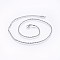 Non-Tarnish 304 Stainless Steel Singapore Chain Necklaces, Water Wave Chain Necklaces, with Lobster Claw Clasps, Stainless Steel Color, 17.7 inch(45cm), 2x0.6mm