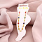 Heart 304 Stainless Steel Enamel Chain Anklets, Golden, Colorful, 8-1/4 inch(210mm)