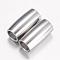 Tarnish Resistant 304 Stainless Steel Magnetic Clasps with Glue-in Ends, Barrel, Stainless Steel Color, 9x4.5mm, Hole: 2.8mm