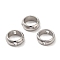 Non-Tarnish 201 Stainless Steel Bead Frames, Ring, Stainless Steel Color, 7x2.5mm, Hole: 1mm