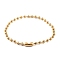 Ion Plating(IP) 304 Stainless Steel Ball Chain Necklaces for Women, Real 18K Gold Plated, 15.75 inch(40cm), bead: 8mm