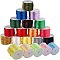PandaHall Elite 20 Colors 300m(328 Yards) 1.5mm Rattail Satin Cord Nylon Trim Rattail Silk Beading for Necklace Bracelet Beading Kumihimo Chinese Knot
