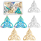 DICOSMETIC 18Pcs 3 Colors Trinity Knot Pendant Celtic Knot Charm Irish Traditional Pendant Good Luck Irish Charm Stainless Steel Triangle Charm for Necklace Bracelet Jewelry Making, Hole: 1.4mm