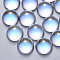 Transparent Glass Cabochons, AB Color Plated, Half Round/Dome, Clear AB, 16x8mm