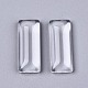 Прозрачные стеклянные кабошоны прямоугольник GGLA-R025-25x10-2