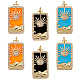 6 шт. подвески из латуни с микропаве KK-DC0001-03-1