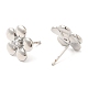 Серьги-гвоздики из латуни с прозрачными фианитами EJEW-Q770-10P-2