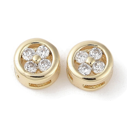 Латунные микропаве из прозрачного кубического циркония KK-G491-33G-1