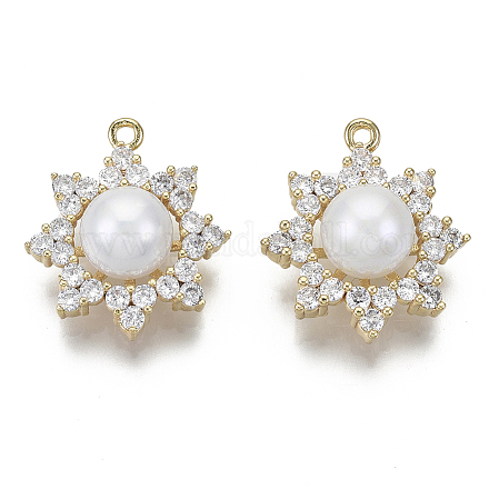 Латунные микропаве прозрачные подвески с фианитом X-KK-S348-559-NF-1