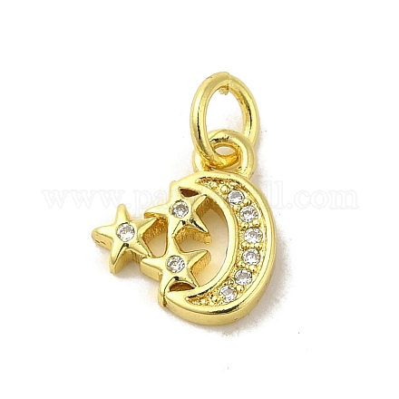 Подвески из настоящей 18-каратной позолоченной латуни с фианитами KK-M283-01A-01-1