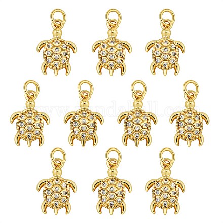 10 шт. Латунные подвески с микропаве KK-SZ0005-37-1