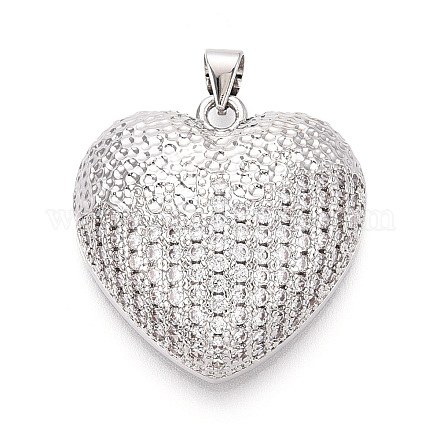Латунные микропаве прозрачные подвески с фианитом KK-N268-52P-1