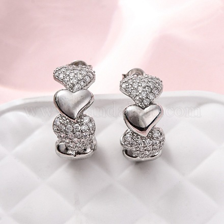 Серьги-гвоздики из циркония EJEW-D322-07P-01-1