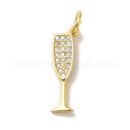 Кубические подвески из латуни с микропаве X-KK-U027-07G-02-1