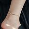 Stainless Steel Charm Anklets for Women, Real 18K Gold Plated, Flat, 8.27 inch(21cm)
