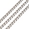 Tarnish Resistant 304 Stainless Steel Cuban Link Chains, Unwelded, with Spool, Stainless Steel Color, 7x5x1.5mm, about 32.81 Feet(10m)/Roll