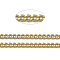 Brass Twisted Chains, Curb Chains, Diamond Cut, Soldered, Faceted, with Spool, Oval, Lead Free & Nickel Free & Cadmium Free, Golden, 2x1.5x0.45mm, about 301.83 Feet(92m)/roll
