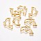 Alloy Open Back Bezel Pendants, For DIY UV Resin, Epoxy Resin, Pressed Flower Jewelry, Dolphin, Golden, 14x22x2mm, Hole: 2mm