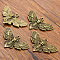 Tibetan Style Alloy Pendant, Moth with Skull, Antique Bronze, 43x27mm