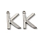 Non-Tarnish 304 Stainless Steel Pendants, Letter Charms, Letter K, 14x10x1.5mm, Hole: 1.6mm