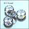 K9 Glass, Imitation Austrian Crystal Beads, Grade AAA, Faceted, Flat Round, Clear, 12x7.5mm, Hole: 0.9~1mm