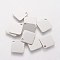 Tarnish Resistant 304 Stainless Steel Charms, Rhombus, Stainless Steel Color, 10x1mm