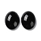 Glass Cabochons, Ovall, Black, 16x12x5mm
