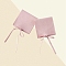 Fiber Bag, for Jewelry Drawstring Gift Bags, Square, Misty Rose, 8x8cm