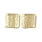 Alloy Pendants, Square Charm, Light Gold, 25x24x2mm, Hole: 13x1.5mm