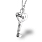 Non-Tarnish Stainless Steel Heart Key Pendant Necklaces, Urn Ashes Necklaces, Stainless Steel Color, no size
