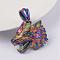 316L Surgical Stainless Steel Pendants, Wolf, 29x34x8mm, Hole: 7x12mm