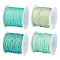 PH PandaHall 108 Yards Metallic Braided Cord, 4 Colors 0.8mm Tinsel Rope with Plastic Spool Chinese Knotting Cord Macrame Thread for Jewelry Making and Macrame Supplies