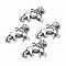Tibetan Style Alloy Pendants, Lion Shape, Cadmium Free & Lead Free, Antique Silver, 16x26x3mm, Hole: 1.8mm