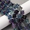 Natural Fluorite Beads Strands, 3D Carving Cross Flower Beads, Star, 11.5~13x11~12x11~12mm, Hole: 1mm, about 29~30pcs/strand, 15.35''~15.63''(39~39.7cm)