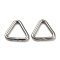 Non-Tarnish 304 Stainless Steel Triangle Linking Ring, Buckle Clasps, Quick Link Connector, Fit for Top Drilled Beads, Webbing, Strapping Bags, Stainless Steel Color, 14x15x2mm, Inner Diameter: 10x11mm