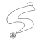 Tarnish Resistant 304 Stainless Steel Macrame Pouch Empty Stone Holder for Pendant Necklaces Making, with Chain Extender & Lobster Claw Clasps, Stainless Steel Color, 17-3/4 inch(45.3cm)