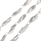 Tarnish Resistant 304 Stainless Steel Twist Oval Link Chains, Soldered, with Spool, Stainless Steel Color, 12x3x0.4mm, 4x2.6x0.4mm