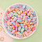 Opaque Resin Imitation Food Decoden Cabochons, Rainbow Marshmallow Twists, Mixed Color, 15x8x5.5mm