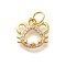 Rack Plating Brass Micro Pave Cubic Zirconia Pendants, Long-Lasting Plated, Lead Free & Cadmium Free, Zodiac Signs Charms, with Jump Ring, Mouse, 10.5x11x2mm