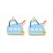 Alloy Enamel Pendants, Bag, Golden, 27x25x1mm, Hole: 1.6mm