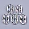 Transparent Acrylic Linkings Rings, AB Color, Oval, Clear AB, 34x21x5mm, Inner Diameter: 25x5.5mm