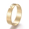Adjustable 201 Stainless Steel Plain Band Rings, Golden, Inner Diameter: 17mm