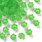 Transparent Acrylic Beads Caps, Tulip Flower, Lily of the Valley, Frosted, Lime Green, 10x6mm, Hole: 1.5mm, about 2100pcs/500g